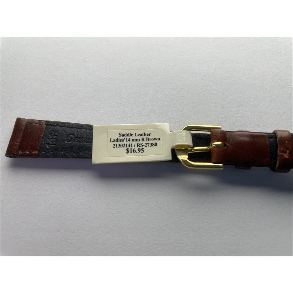 Stuller 14mm Saddle Leather Ladies Brown‎ Watch Band